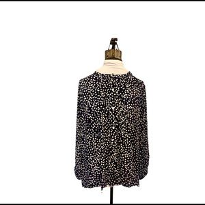 Flowy Floral Pop Over Balloon Sleeve Gap Blouse